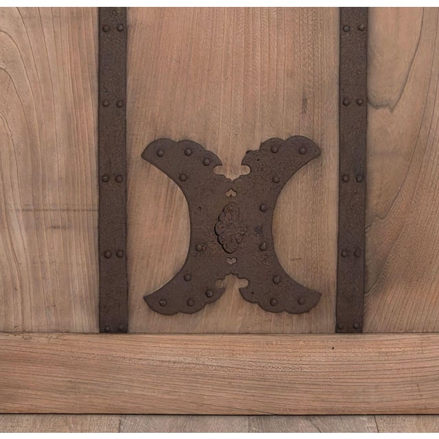 Asian Meiji Period Keyaki Wood Warehouse Door, Japan Circa 1880 For Sale - Image 3 of 5