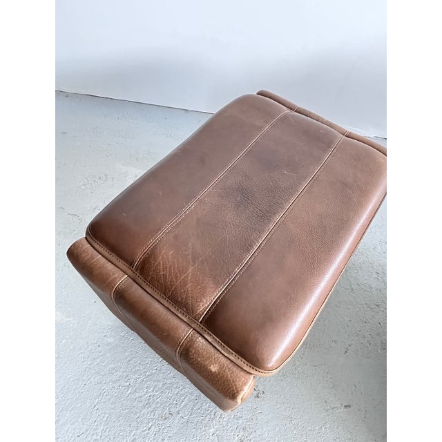 Mid-Century Modern Set of Leather DS50 Armchair and Ottoman from de Sede, 1970s For Sale - Image 3 of 8
