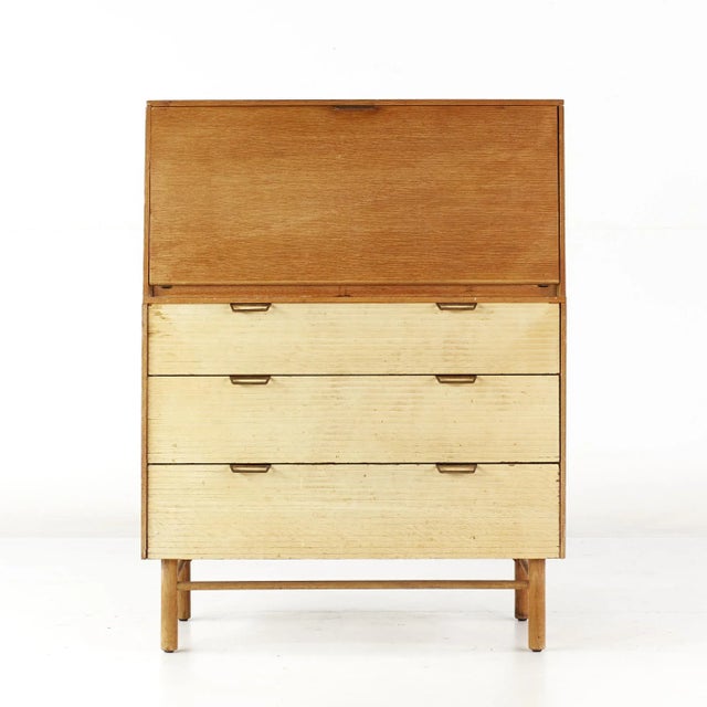 Raymond Loewy for Mengel Mid Century Secretary Highboy Dresser This dresser measures: 36 wide x 19 deep x 47.5 inches high...