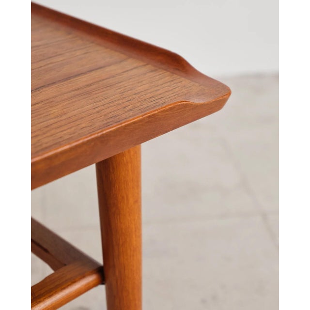 Coffee Table in Teak with Newspaper Shelf by Holger Georg Jensen for Kubus, Denmark, 1960s For Sale - Image 12 of 17