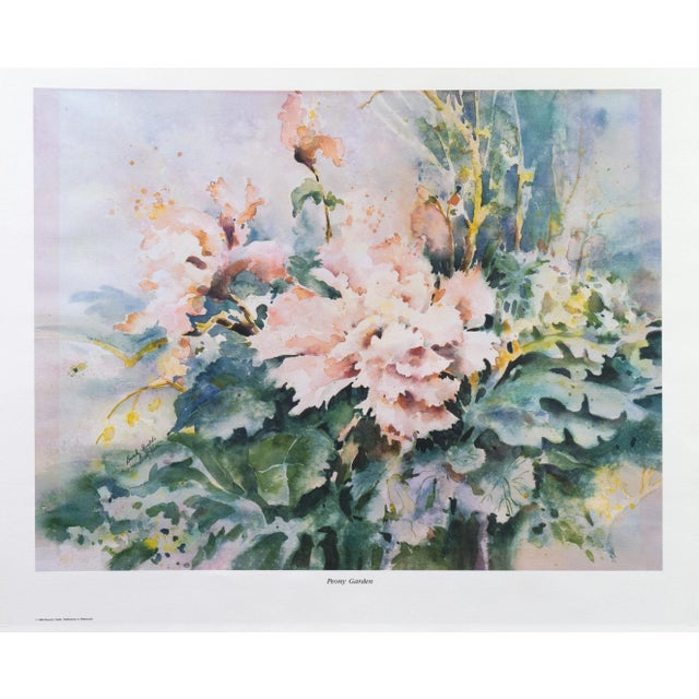 Asparagus 'Water Lilies' by Beverly Fields, 1988; California Watercolor Society, Woman Artist For Sale - Image 8 of 10