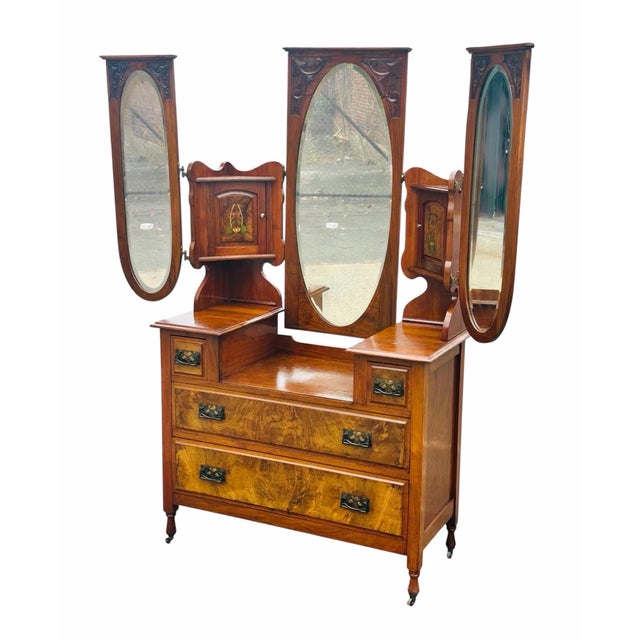 With our absolute highest compliments Bay Colony Antiques proudly offers this exquisite antique ladies dresser. We are...