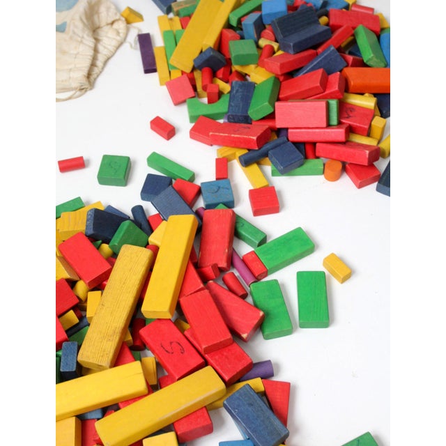 1970s Sears Little Learners Mailbag of Blocks Wooden Block Sets For Sale - Image 16 of 18
