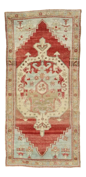 Vintage Turkish Oushak Rug, 04'02 X 08'07