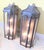 Metal Large Exceptional Pair of Hand-Forged Iron Wall Lanterns Architectural Sconces For Sale - Image 7 of 14