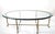 Mastercraft 1970s Hollywood Regency Mastercraft Brass Hoof Feet Coffee Table Racetrack Glass Top For Sale - Image 4 of 15