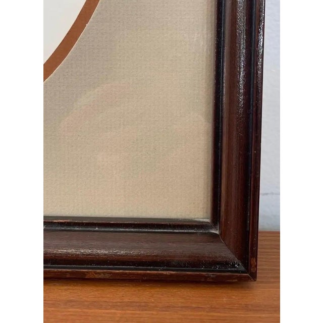 1970s Vintage Original Wood Framed and Signed Deer and Tree Artwork. For Sale - Image 5 of 10