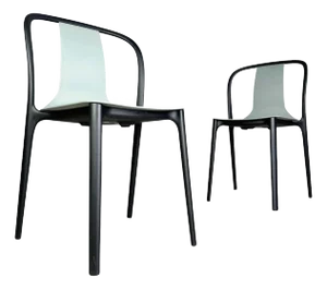 Moss Grey Belleville Outdoor Chairs by Ronan and Erwan Bouroullec for Vitra, Set of 2