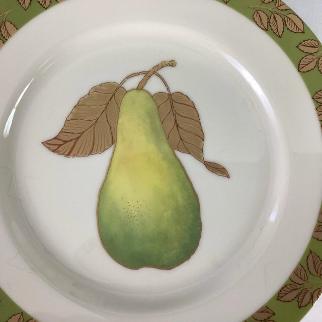 Crate & Barrel Julia Bullmore “Golden Pears” Dessert Plates- Set of 4 For Sale - Image 4 of 7