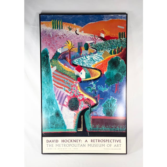 Rare exhibition lithograph print from the Met, from 1988, in fantastic condition. David Hockney’s “Nichols Canyon” pop art...