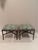 Faux Bamboo Brass & Contemporary Upholstered Benches Ottomans -a Pair For Sale - Image 4 of 6