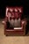 Vintage Tufted Leather Chesterfield Armchair and Ottoman Set in Burgundy For Sale - Image 9 of 12