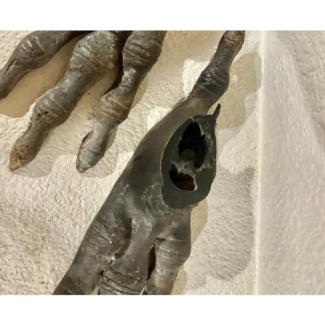 Unique Pair of Bronze Chicken Feet, Convert Into Candle Sticks For Sale - Image 4 of 6