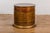 Burmese Vintage Negora Lacquer Circular Storage Bin with Vertical Stripes For Sale - Image 12 of 12