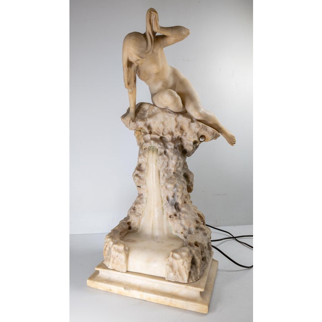 Early 20th Century Alabaster Sculpture of a Woman by Umberto Stiaccini, Florence For Sale - Image 4 of 18