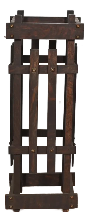 Stickley Style Antique Mission Oak Arts & Crafts Umbrella Stand, Circa 1900
