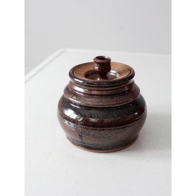 Contemporary Vintage Studio Pottery Jar For Sale - Image 3 of 11
