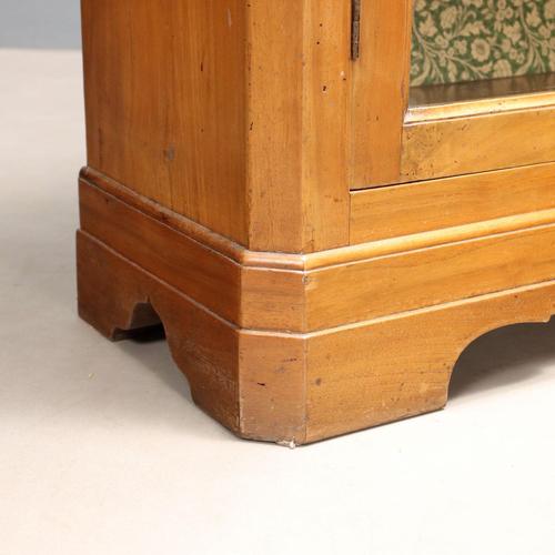 Brown Italian Bookcase in Walnut Fir and Glass For Sale - Image 8 of 10
