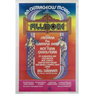 Art Nouveau Fillmore 1972 Concert Documentary Poster, 1972 For Sale