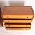 Rare pair of raffia and light wood chests of drawers from the 1970s. One has four large drawers, the other has four small...