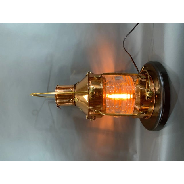 Copper Ship’s Anchor Lantern by British Maker For Sale - Image 10 of 12