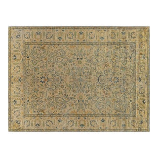 Antique Persian Tabriz Handmade Wool Carpet For Sale