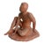 Hans Mettel Style Clay Figurative Male Sculpture For Sale