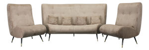 Curved Modular Sofa by Gigi Radice for Minotti, Italy, 1950s, Set of 3