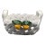 Woven Ceramic Fruit Basket Centerpiece With Pears and Leafs Made in Portugal by Berados For Sale