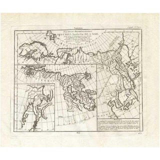 Antique Map of the Coast of North and East Asia attributed to Diderot, 1751 For Sale