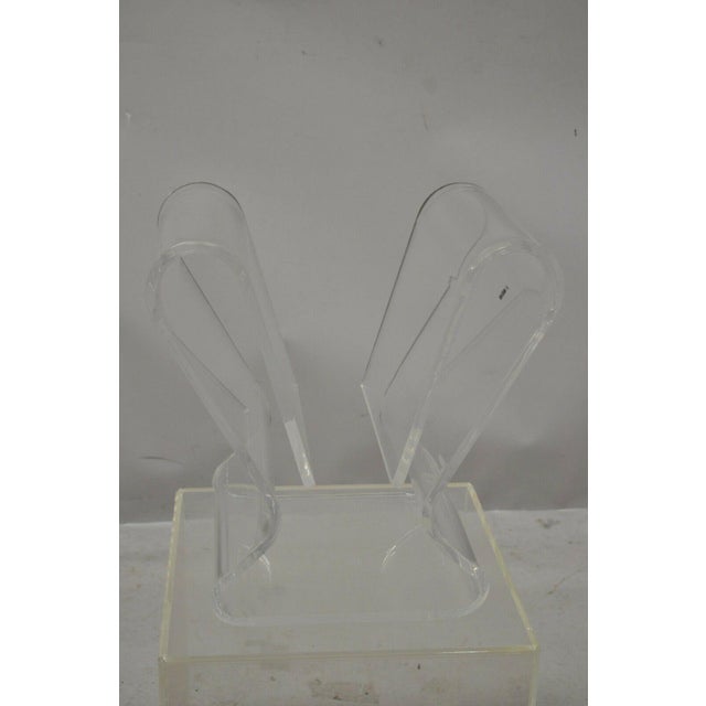 Umbra Shift Lucite Acrylic Magino Stool Magazine Rack Side Table by