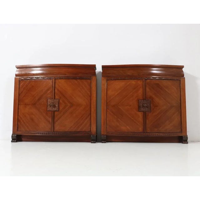 Art Deco Cabinets by Napoleon Le Grand for T Modelhuis N. Legrand, 1920s, Set of 2 For Sale - Image 4 of 13