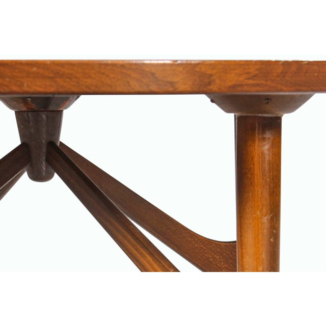 Mid-Century Modern Round Nutwood Coffee Table by William Watting For Sale - Image 3 of 4