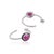 Metal Art Deco 14k White Gold 3.19ct Ruby, Diamond & Black Enamel Hoop Earrings- A Pair For Sale - Image 7 of 16