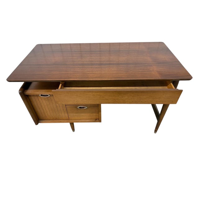 1960s Mid-Century Modern Hooker Walnut Writing Desk For Sale - Image 5 of 8