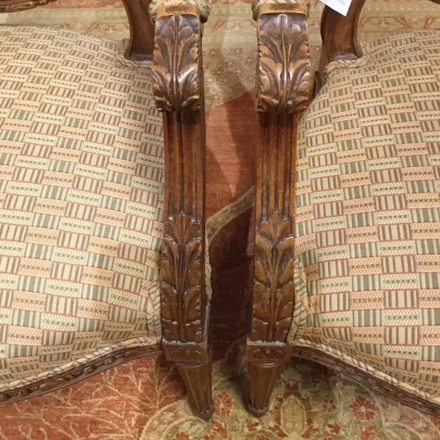 Pair of Traditional 19th Century Louis XVI Style Accent Chairs For Sale - Image 4 of 13