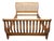 Vineyard Furniture Solid Oak Early American Rustic Style Queen Size Slatted Bed For Sale