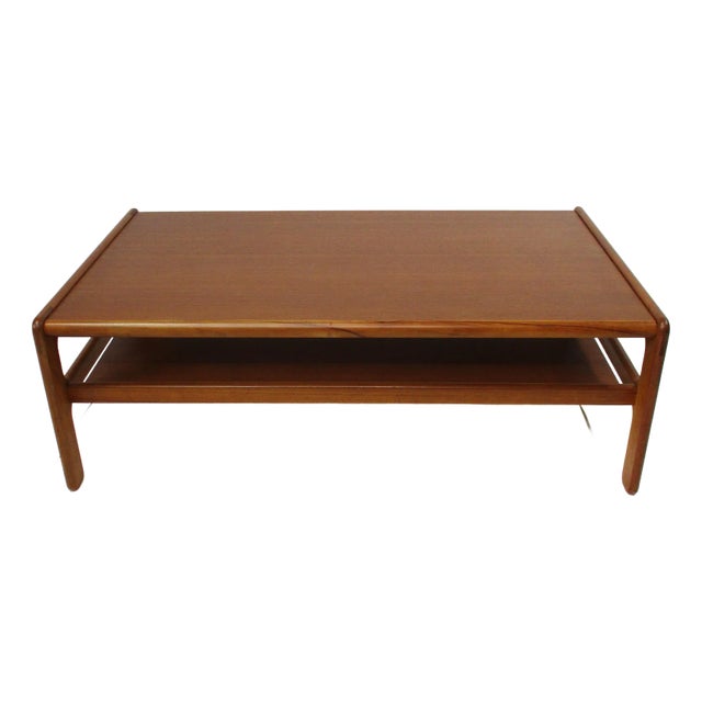 Peter Hvidt Styled Teak Coffee Table Denmark For Sale