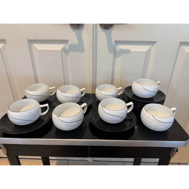 Vintage 90s Postmodern Japanese Daniel Hechter Coffee/ Tea Service (For 8) For Sale - Image 10 of 12