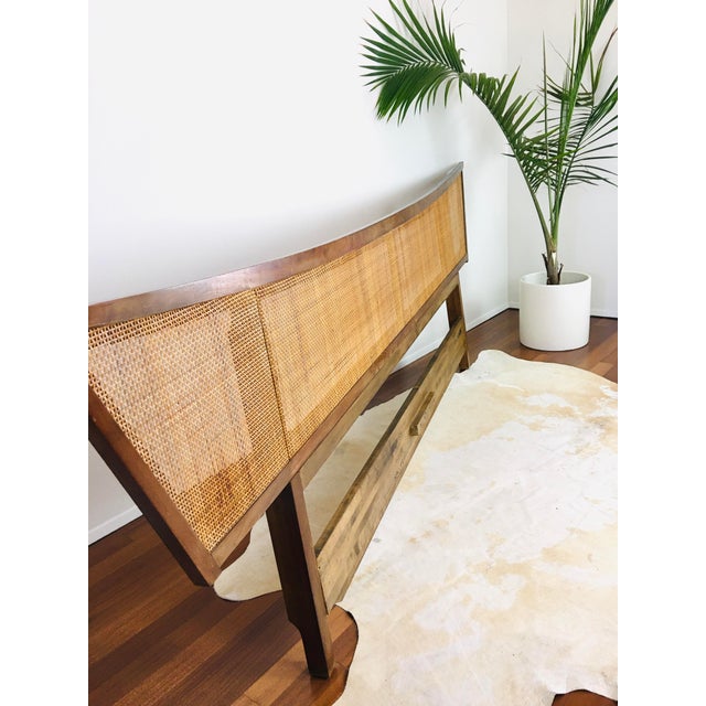 Vintage 1960s Nakashima Wood & Woven Cane King Headboard / Daybed Chairish