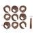 Brown Abstract Wooden Trunk Art Set of 9 For Sale - Image 8 of 10