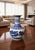 1930s Large Blue White Globular Vase Landscape Pavilions Apocryphal Six-Character Mark For Sale In Salt Lake City - Image 6 of 14
