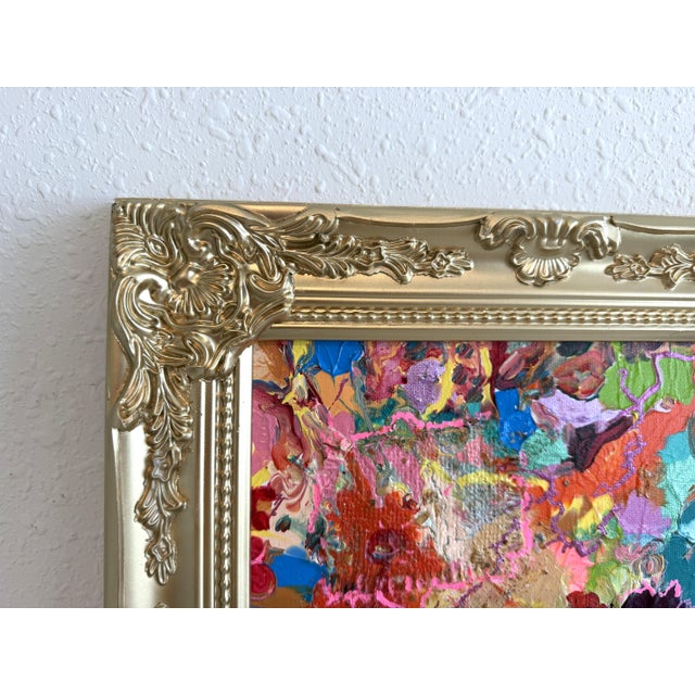 Abstract Serg Graff "Color Synapse" Abstract Painting Acrylic on Canvas Framed Art, Coa For Sale - Image 3 of 9