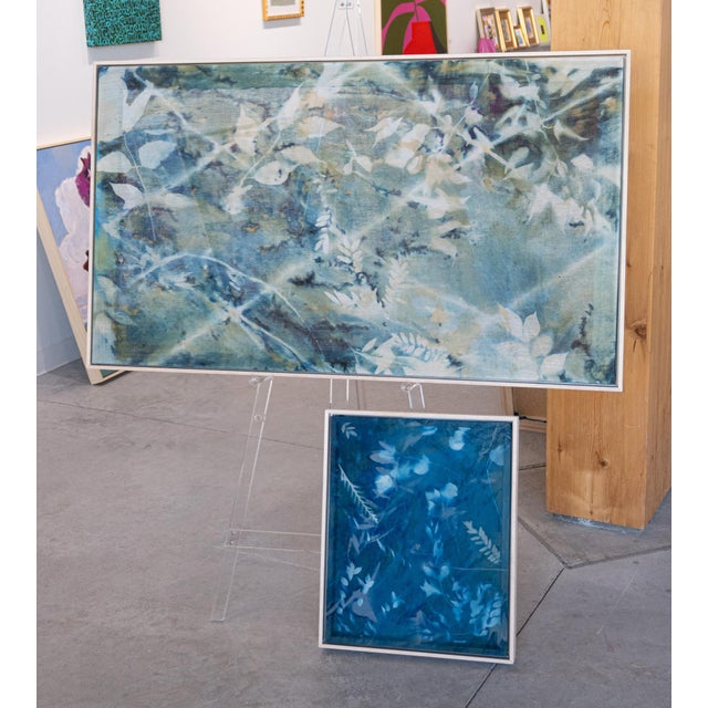 Wood On the Days When I Believe by Kristen Abbott, Original Cyanotype, Framed For Sale - Image 7 of 7