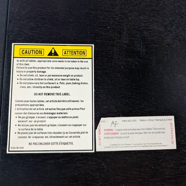 Wood Eq3 Modern 5-Piece Dining Set With Rectangular Table and Upholstered Chairs For Sale - Image 7 of 7