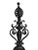 1900 - 1909 Andirons Antique Wrought Iron With Serpentine Shaft, Scrollwork and Birdcage Finials - A Pair For Sale - Image 5 of 6