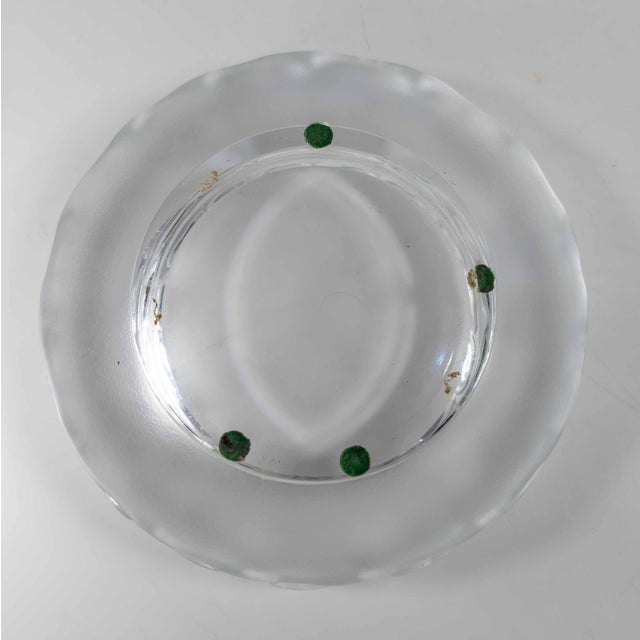 20th Century Clear and Frosted Glass Wine Coaster, French or Italian For Sale - Image 13 of 14