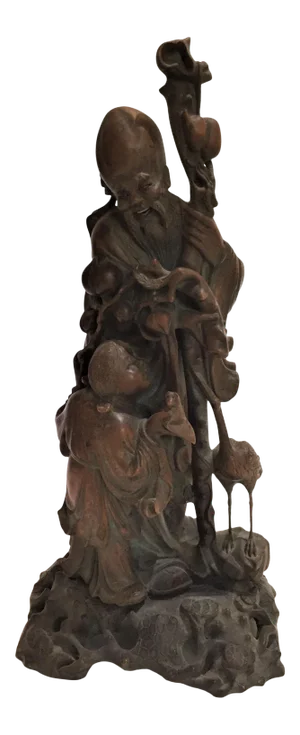Chinese 19 Century Qing Dynasty Carving of Immortal