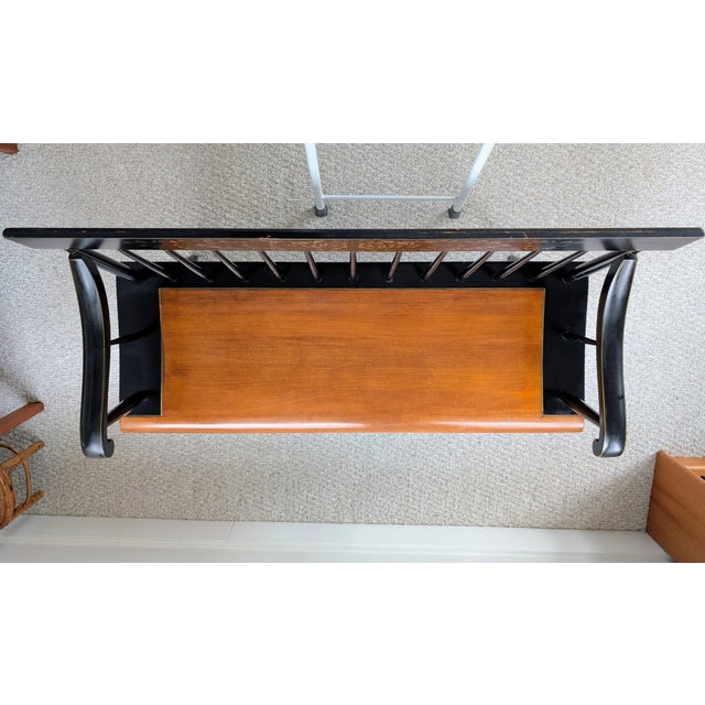 Hitchcock Hitchcock Stenciled Deacon Bench From Early 1970s For Sale - Image 4 of 7