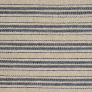 Schumacher Even Keel Outdoor Stripe Fabric In Navy For Sale